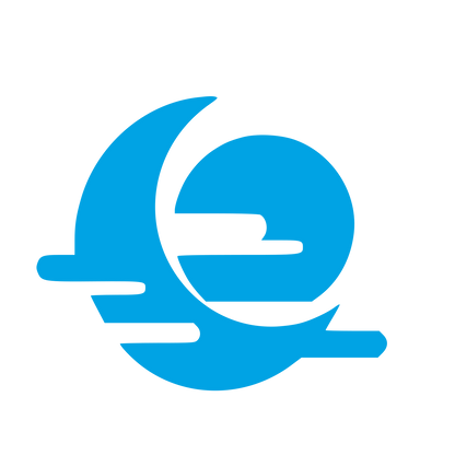 Moon and Planet Logo #00a3e4