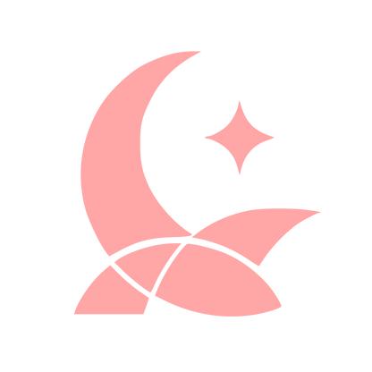 Crescent Moon Star Logo #ffa6a6