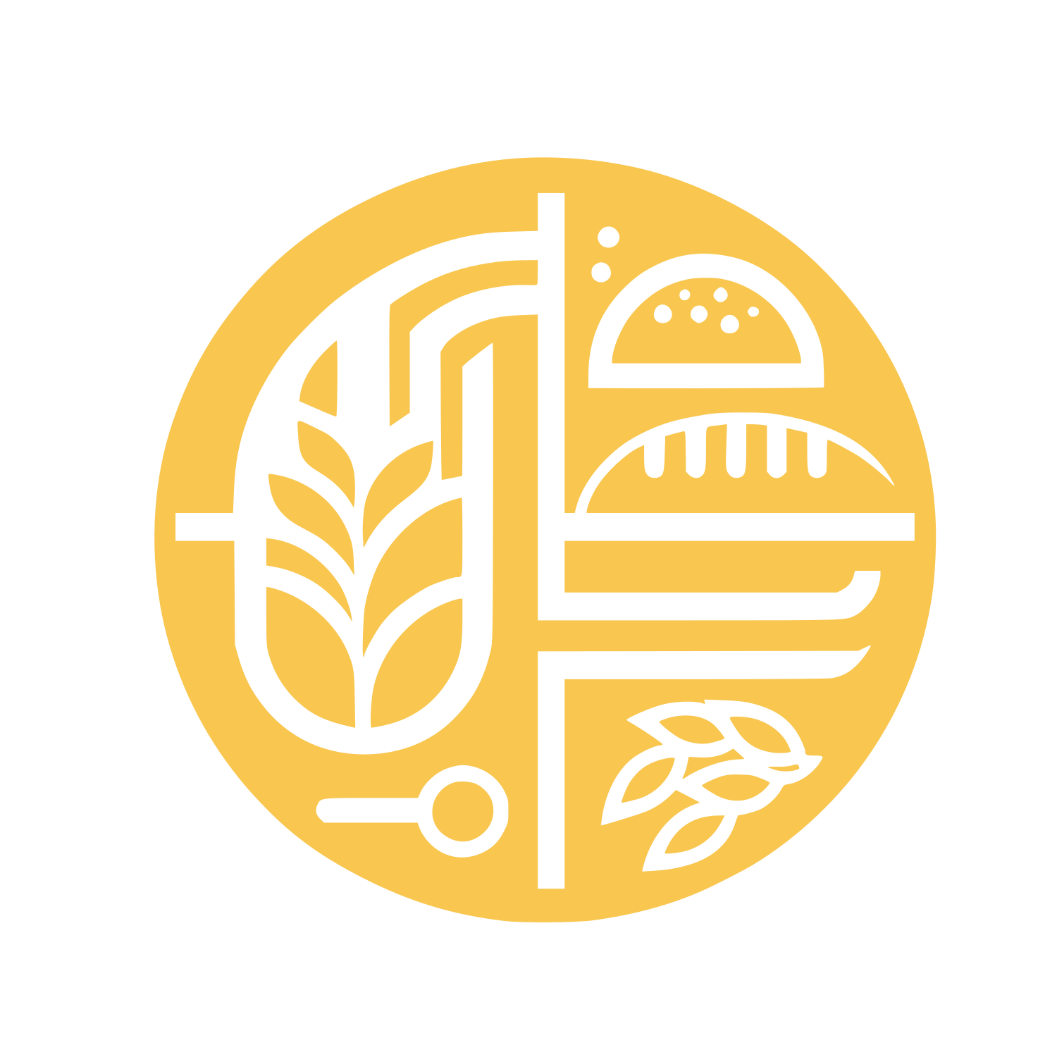 Circular Food Logo #F9C74F