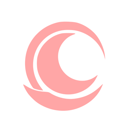 Crescent Moon Circle Logo #ffa6a6