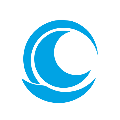 Crescent Moon Circle Logo #00a3e4
