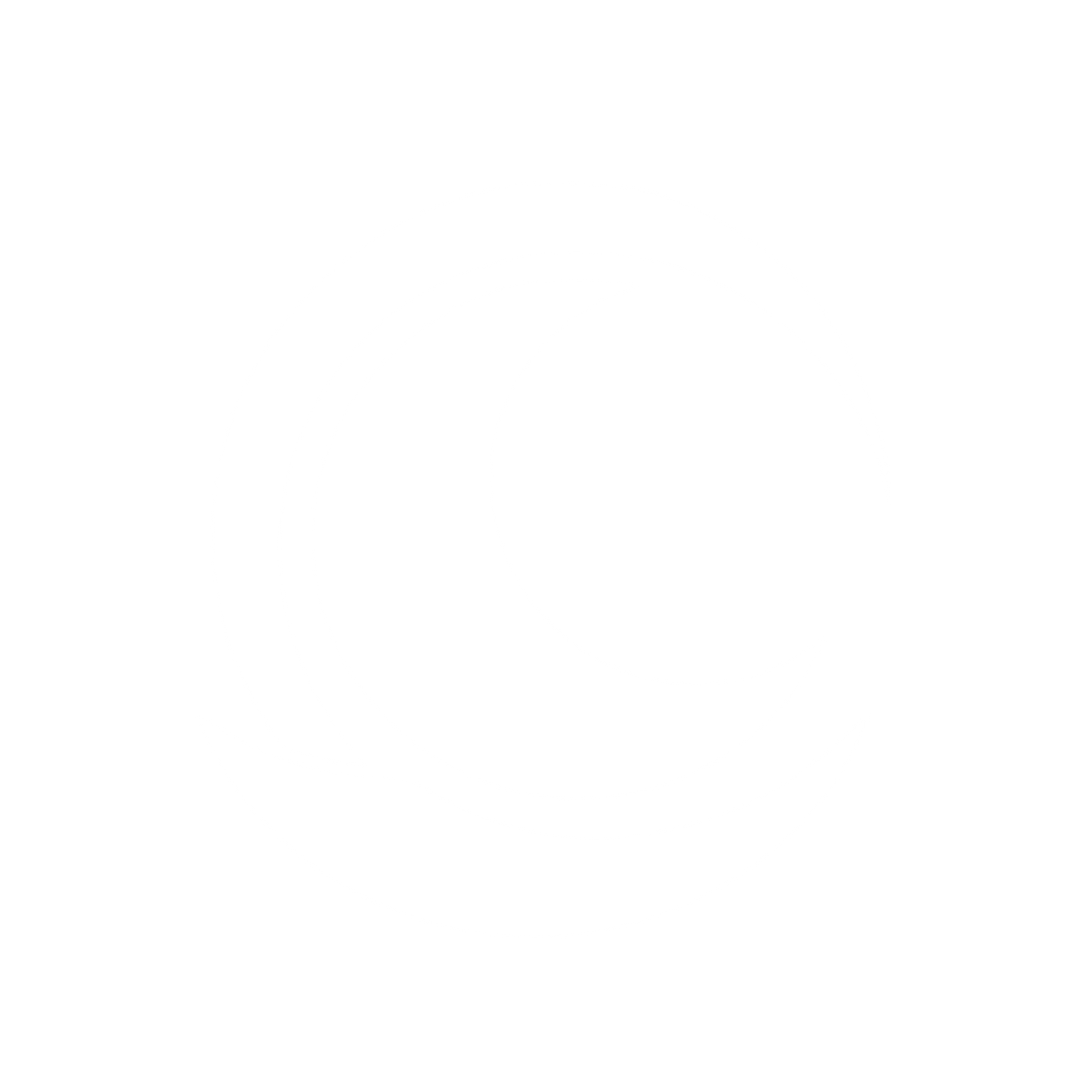 Crescent Moon Circle Logo #ffffff