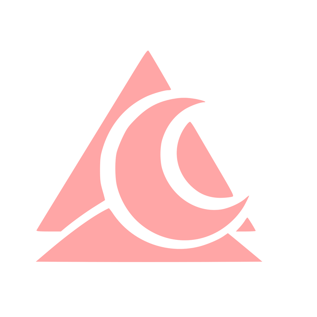 Moon Triangle Overlap Logo #ffa6a6