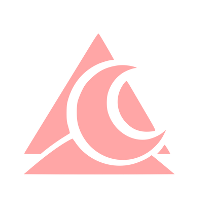 Moon Triangle Overlap Logo #ffa6a6
