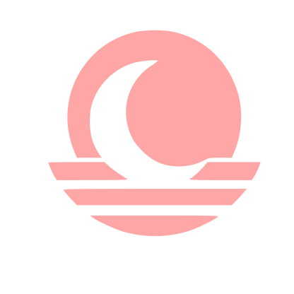 Crescent Moon Horizon Logo #ffa6a6