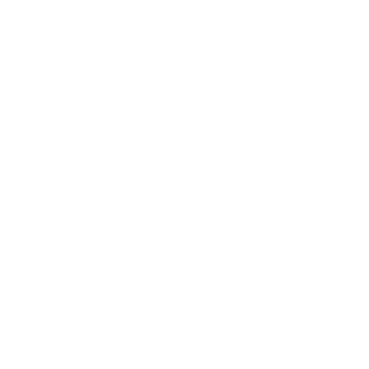 Crescent Moon Horizon Logo #ffffff