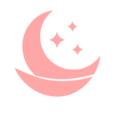 Crescent Moon Stars Logo #ffa6a6