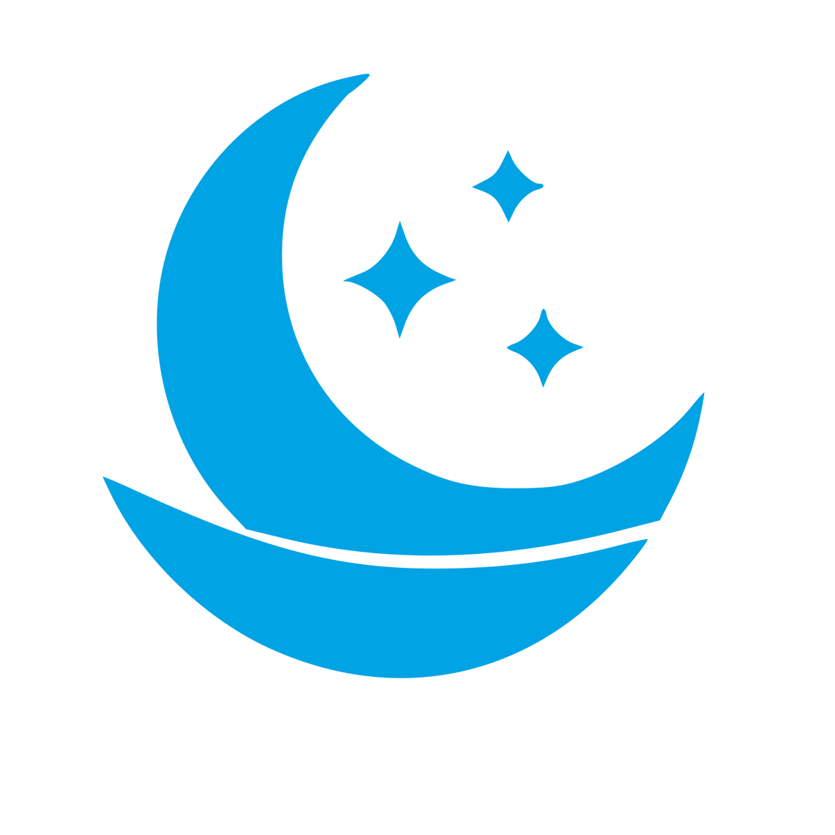 Crescent Moon Stars Logo #00a3e4