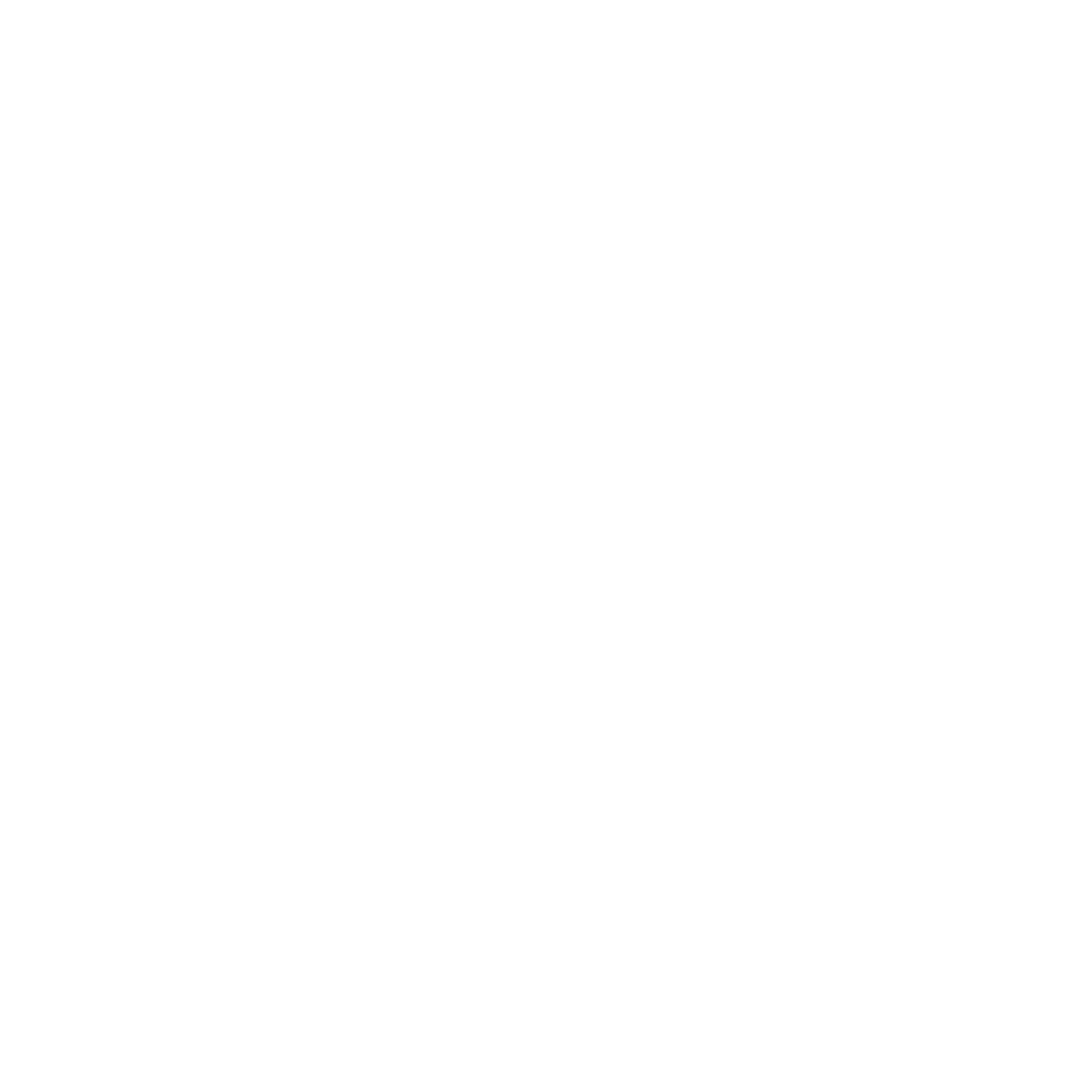 Crescent Moon Stars Logo #ffffff