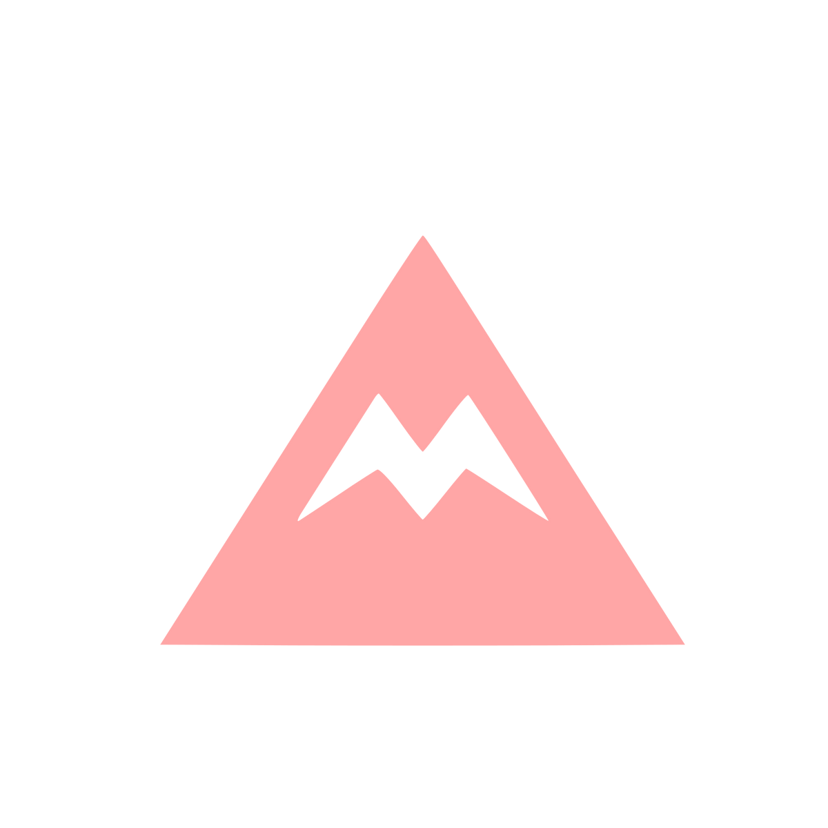 Mountain Peak Triangle Logo #ffa6a6
