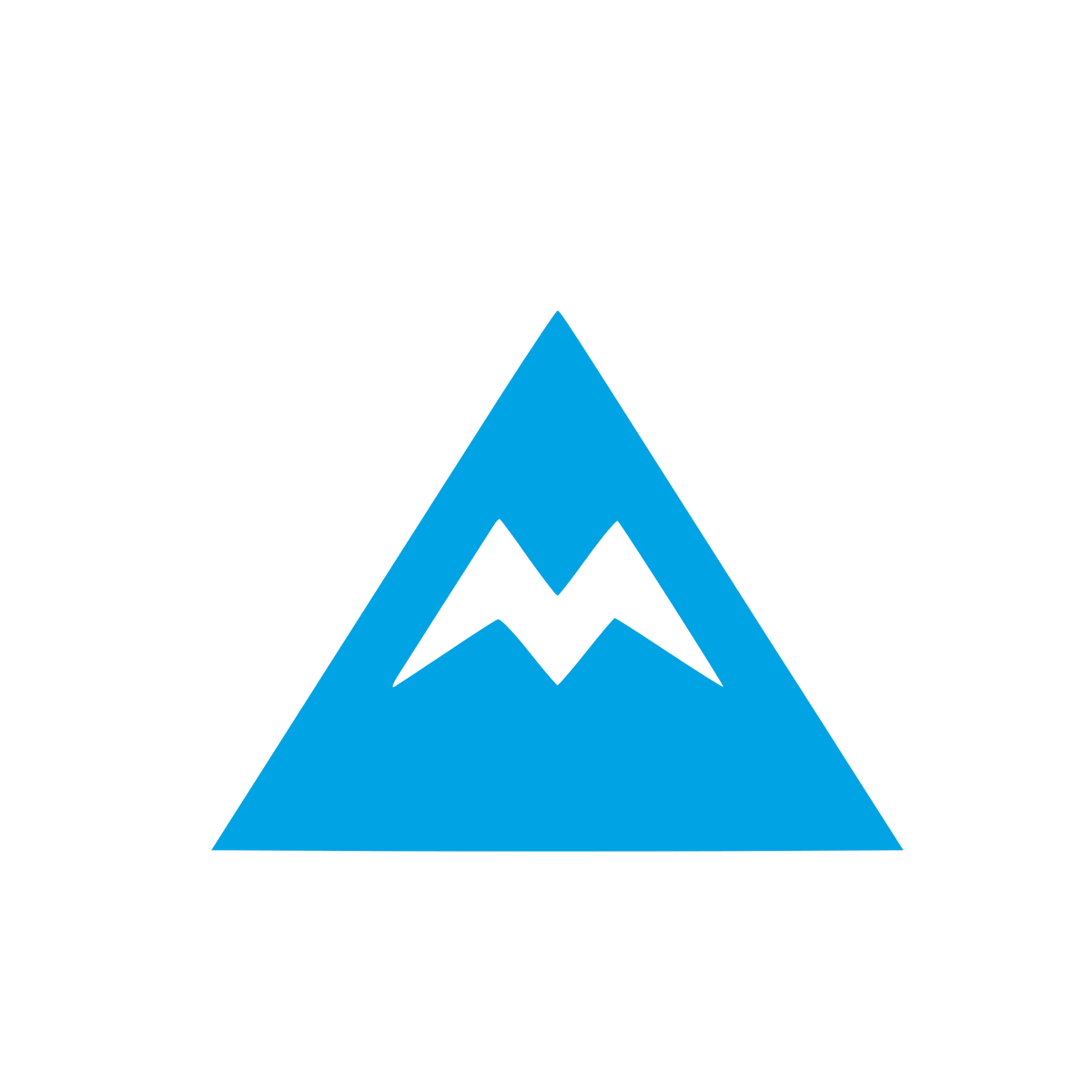 Mountain Peak Triangle Logo #00a3e4