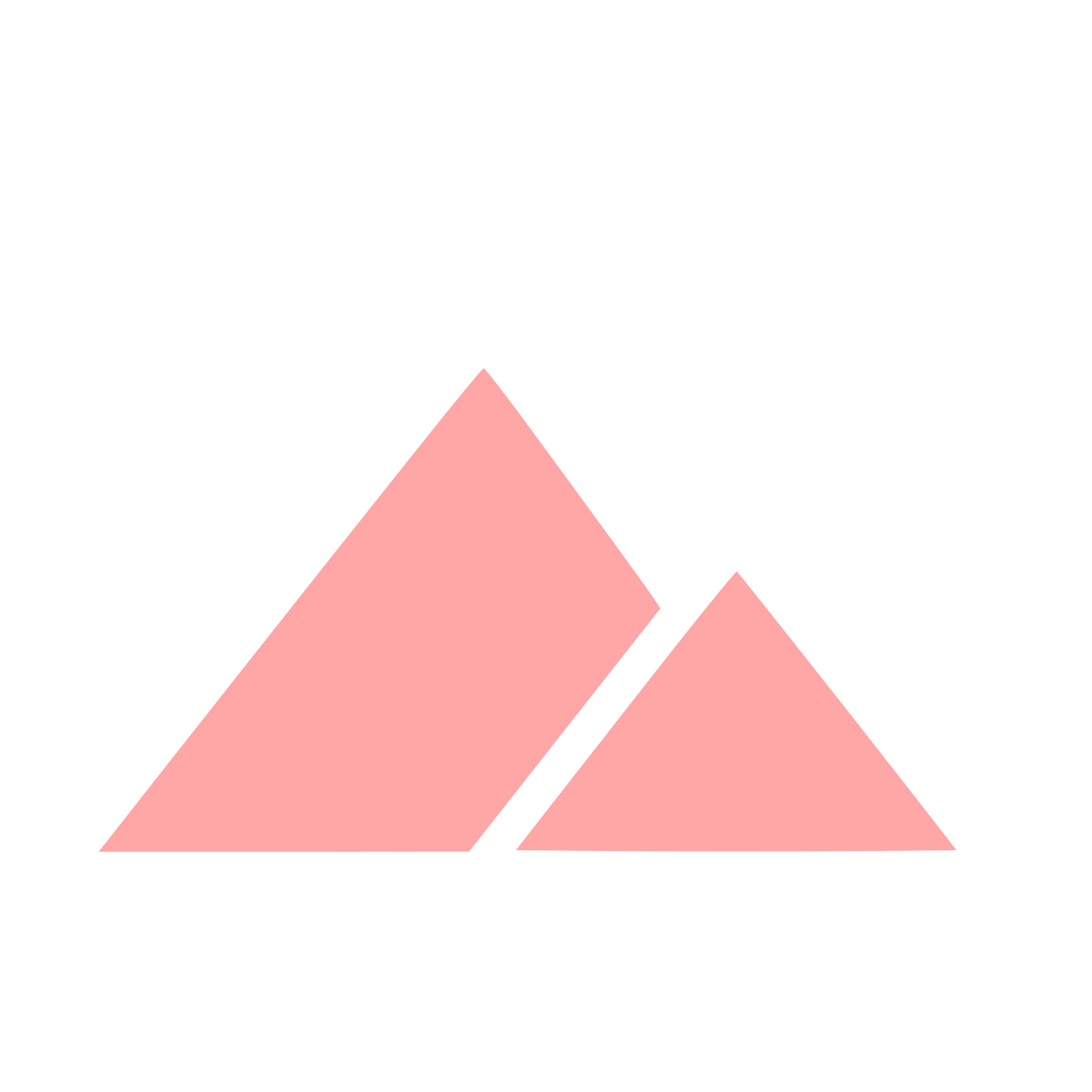 Twin Peaks Mountain Logo #ffa6a6