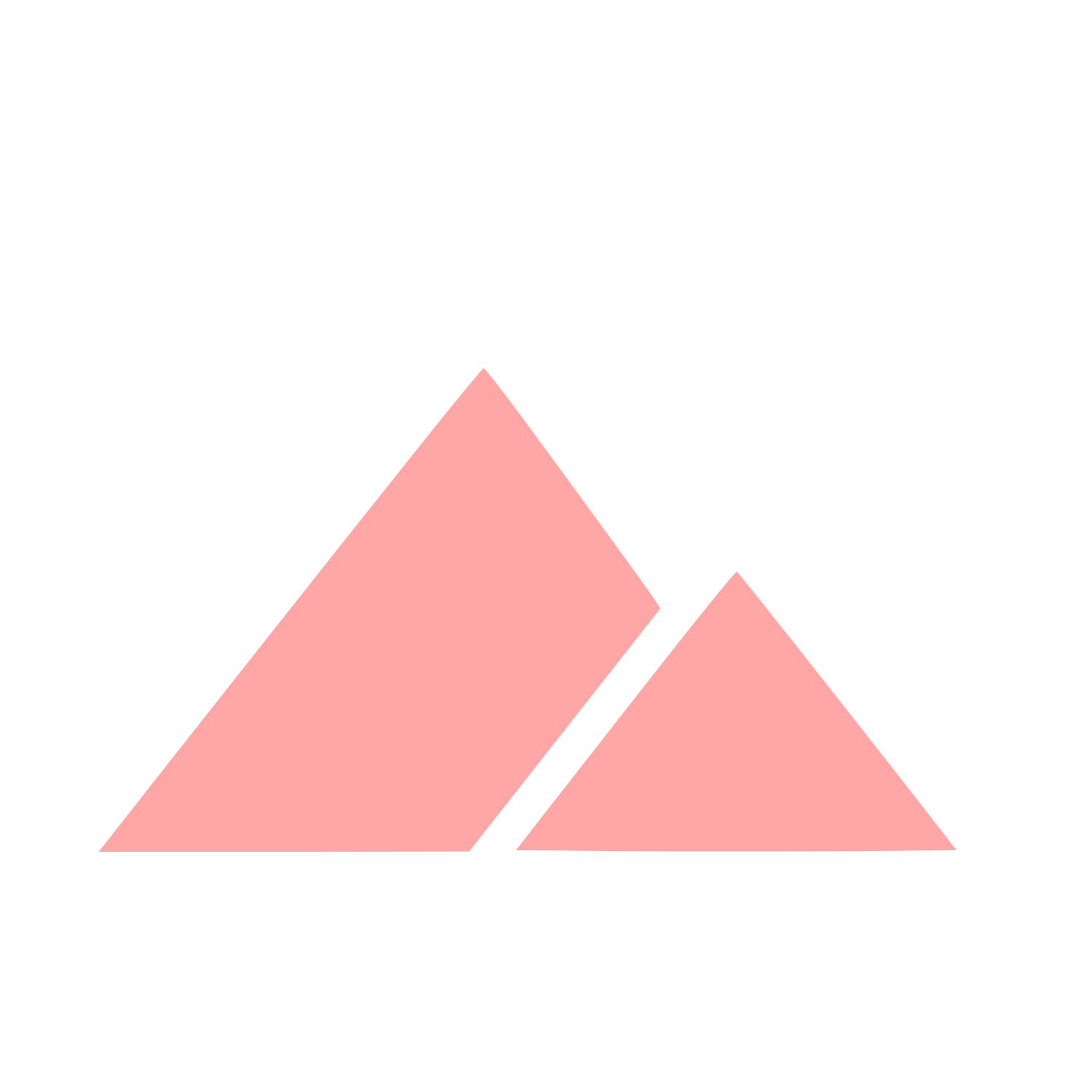 Twin Peaks Mountain Logo #ffa6a6