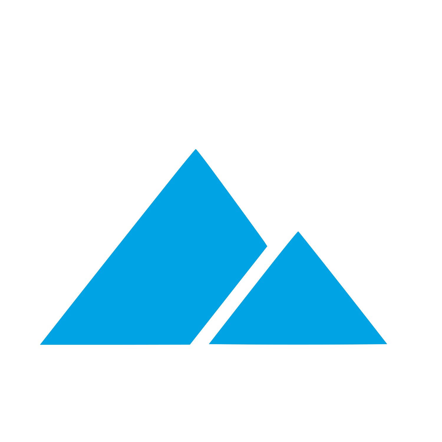Twin Peaks Mountain Logo #00a3e4