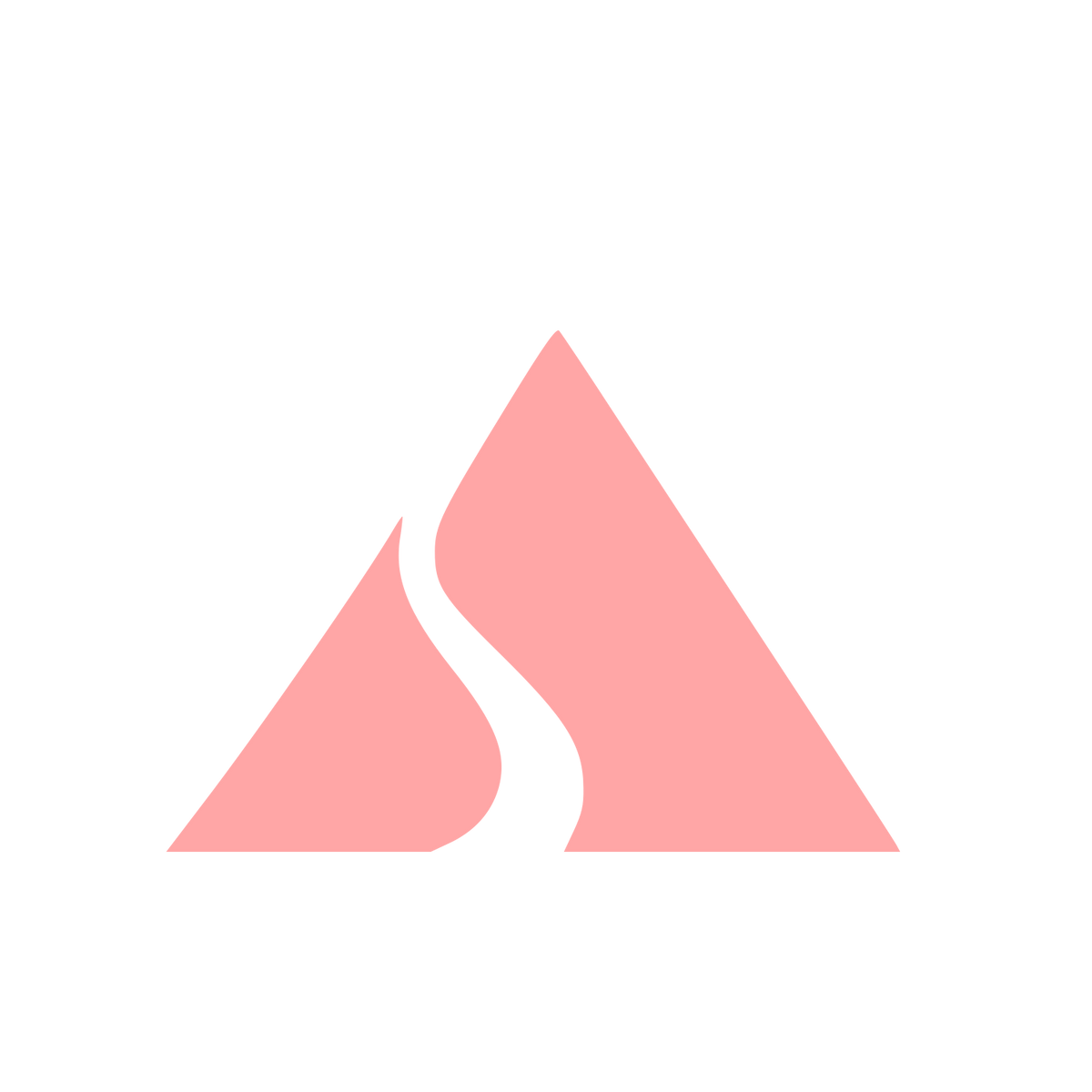 Mountain River Path Logo #ffa6a6
