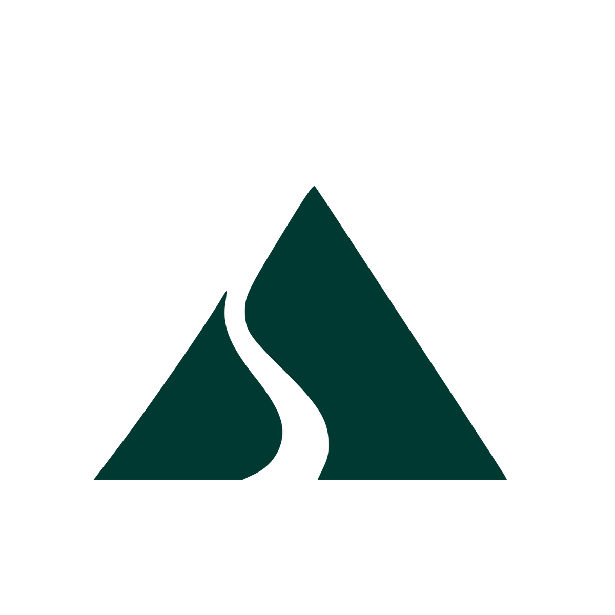 Mountain River Path Logo #003932