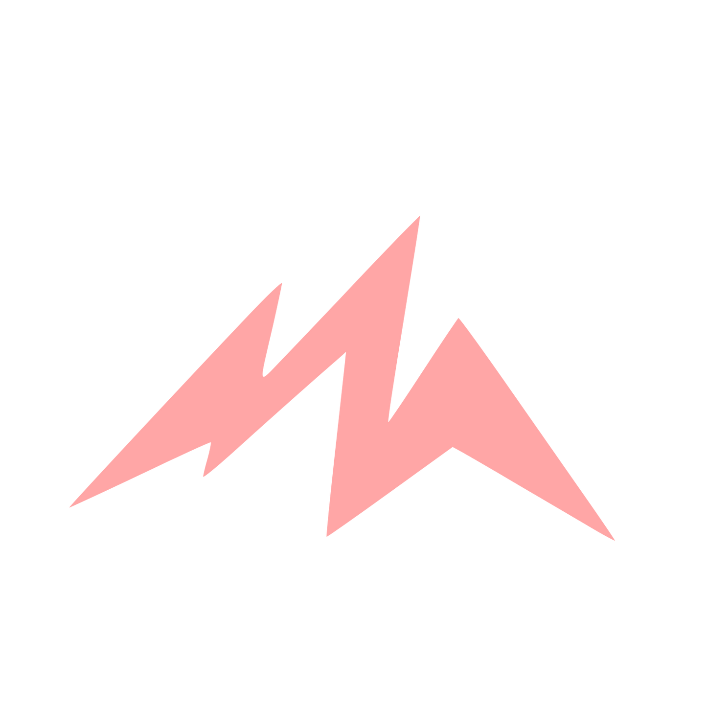 Lightning Mountain Peak Logo #ffa6a6