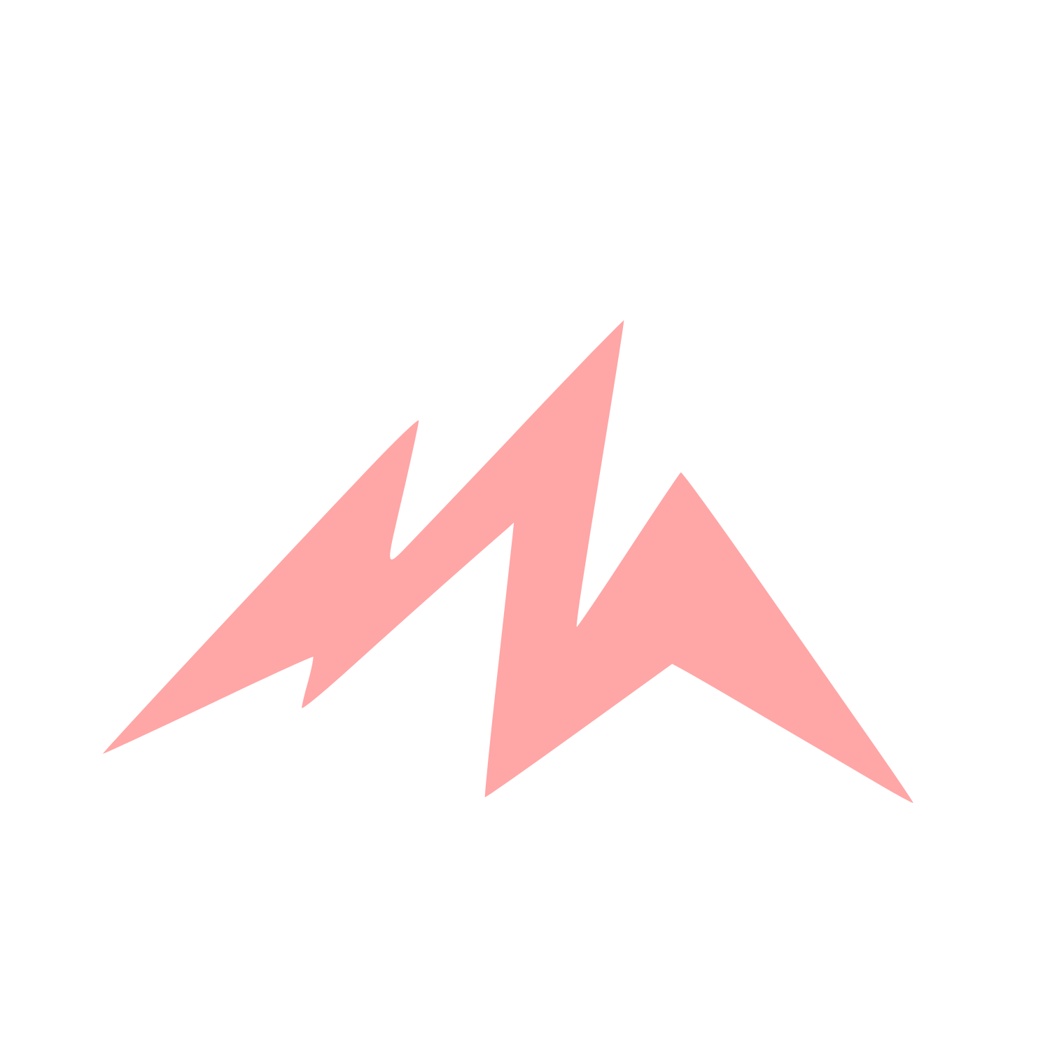 Lightning Mountain Peak Logo #ffa6a6