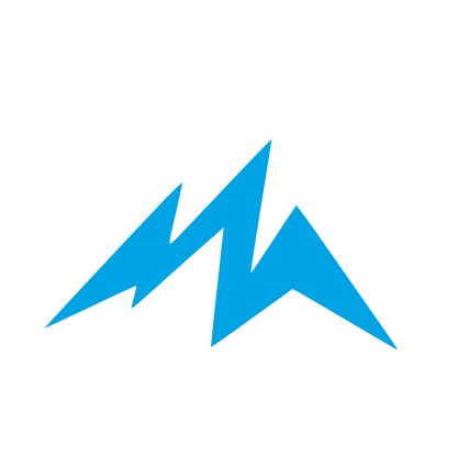 Lightning Mountain Peak Logo #00a3e4