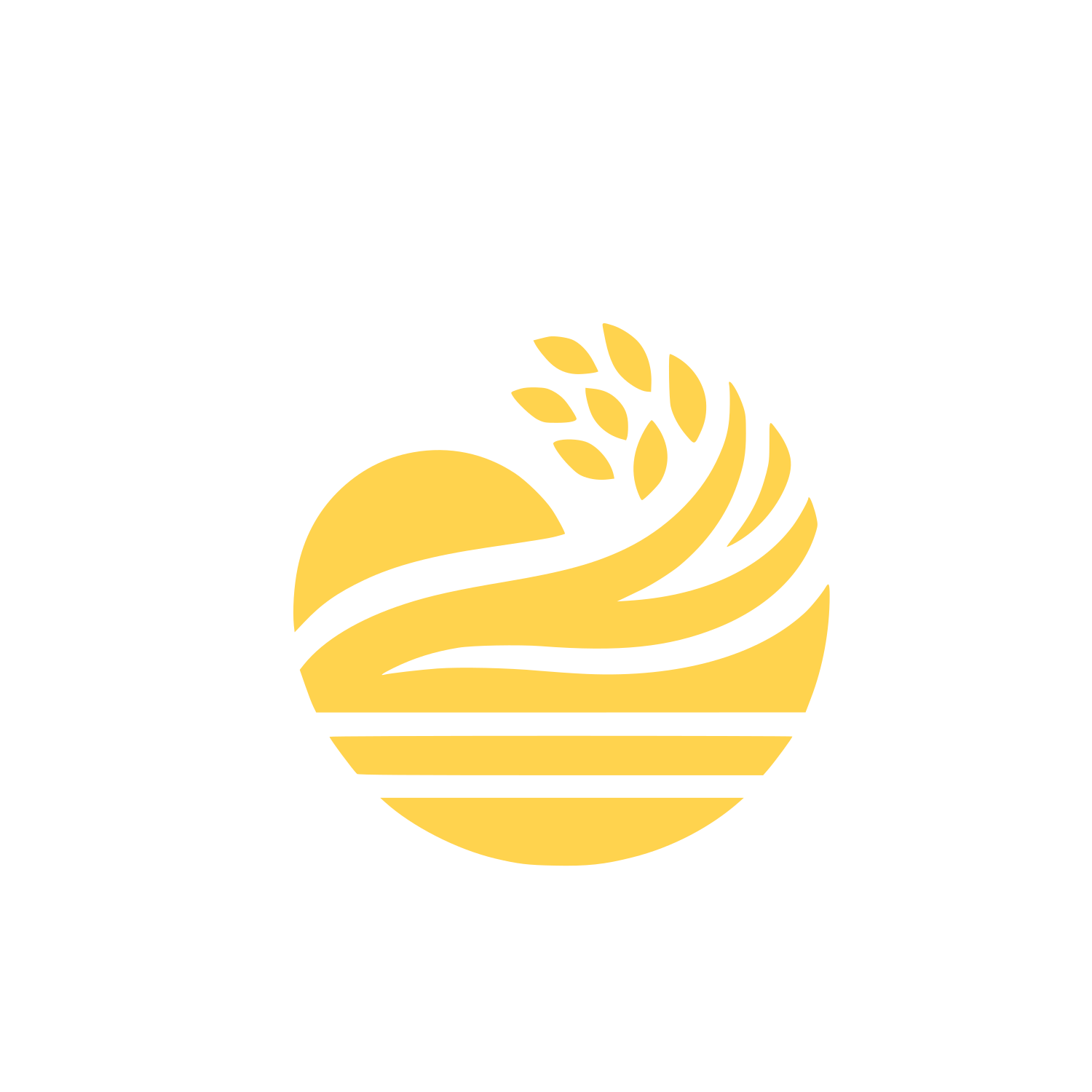 Landscape Wave Logo #FFD34E