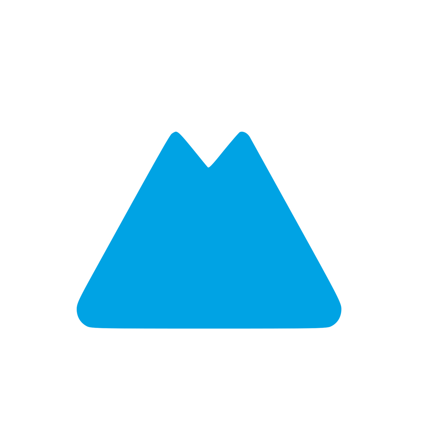 Twin Peak Mountain Logo #00a3e4