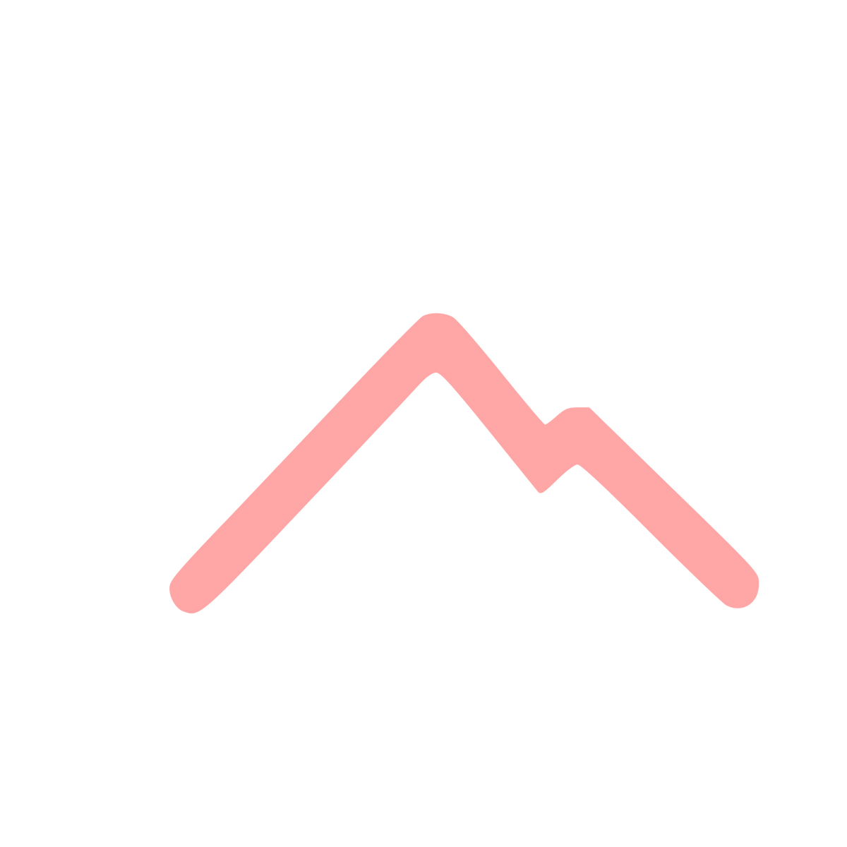 Mountain Peak Outline Logo #ffa6a6