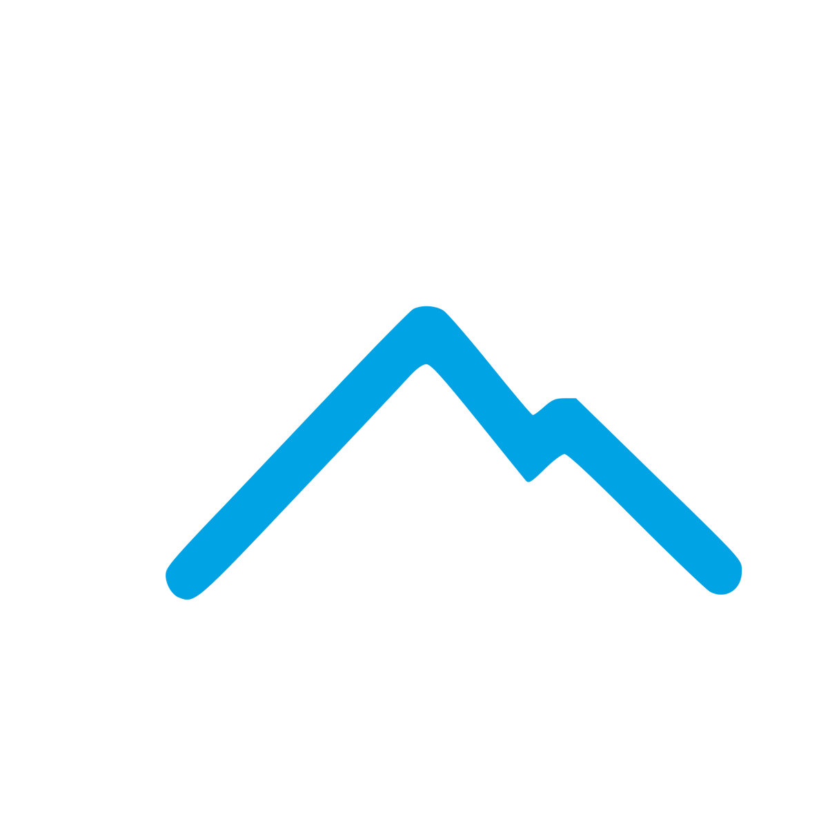 Mountain Peak Outline Logo #00a3e4