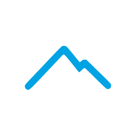 Mountain Peak Outline Logo #00a3e4