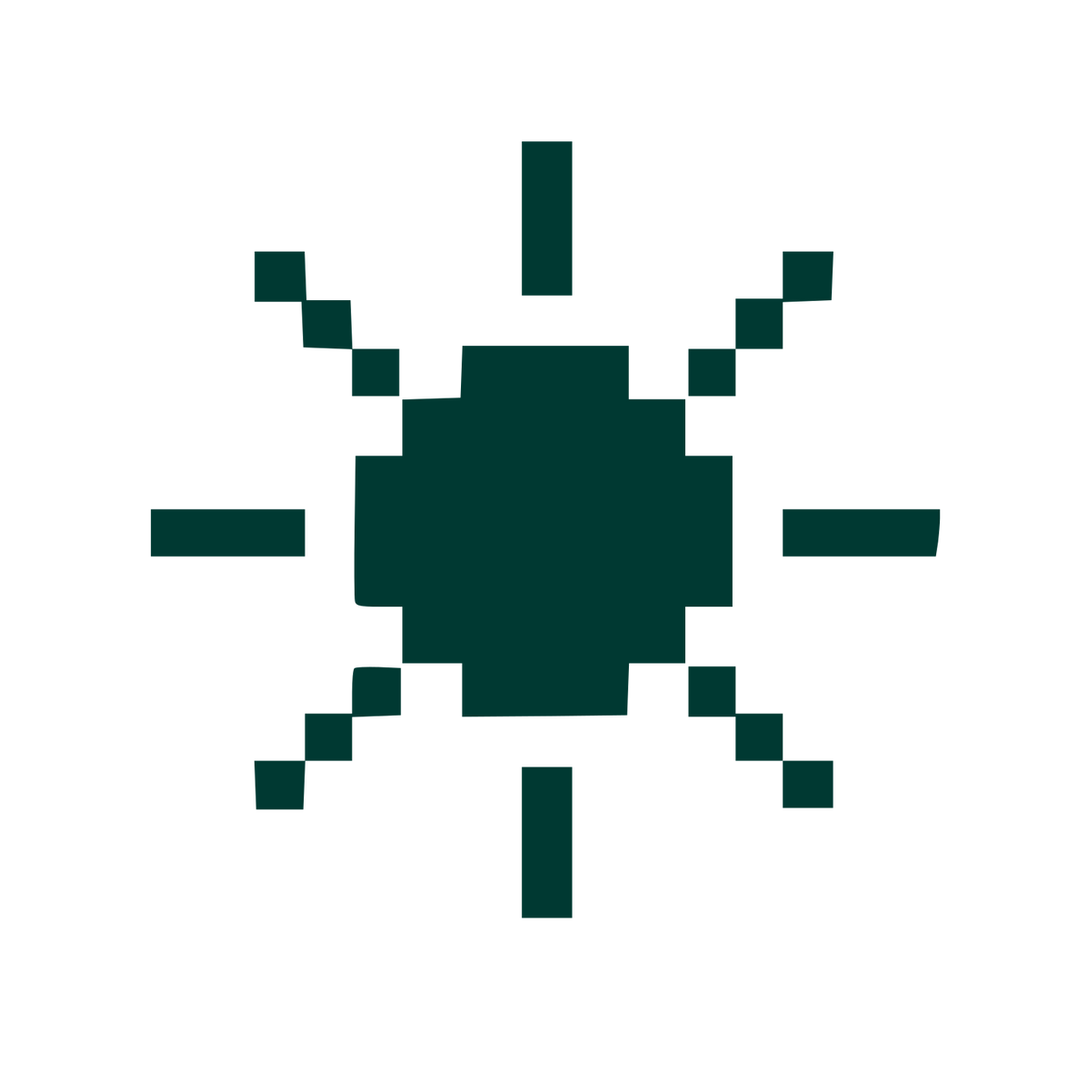 Pixel Sun Logo #003932