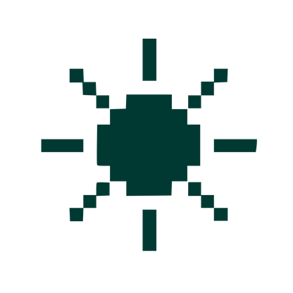 Pixel Sun Logo #003932