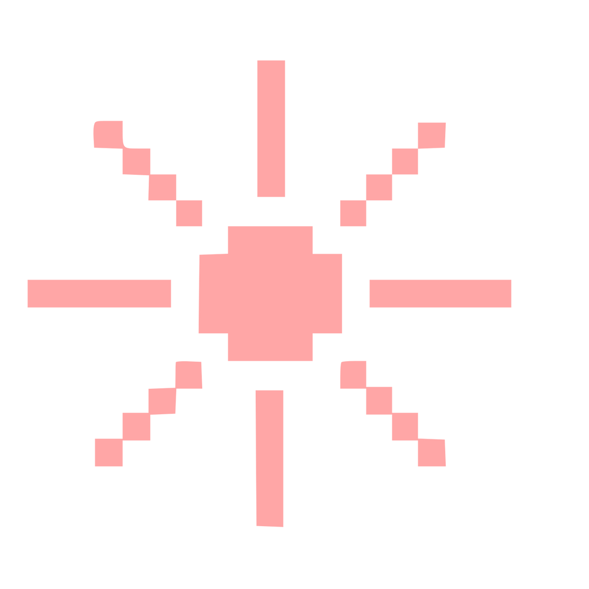 Pixel Sun Logo #ffa6a6
