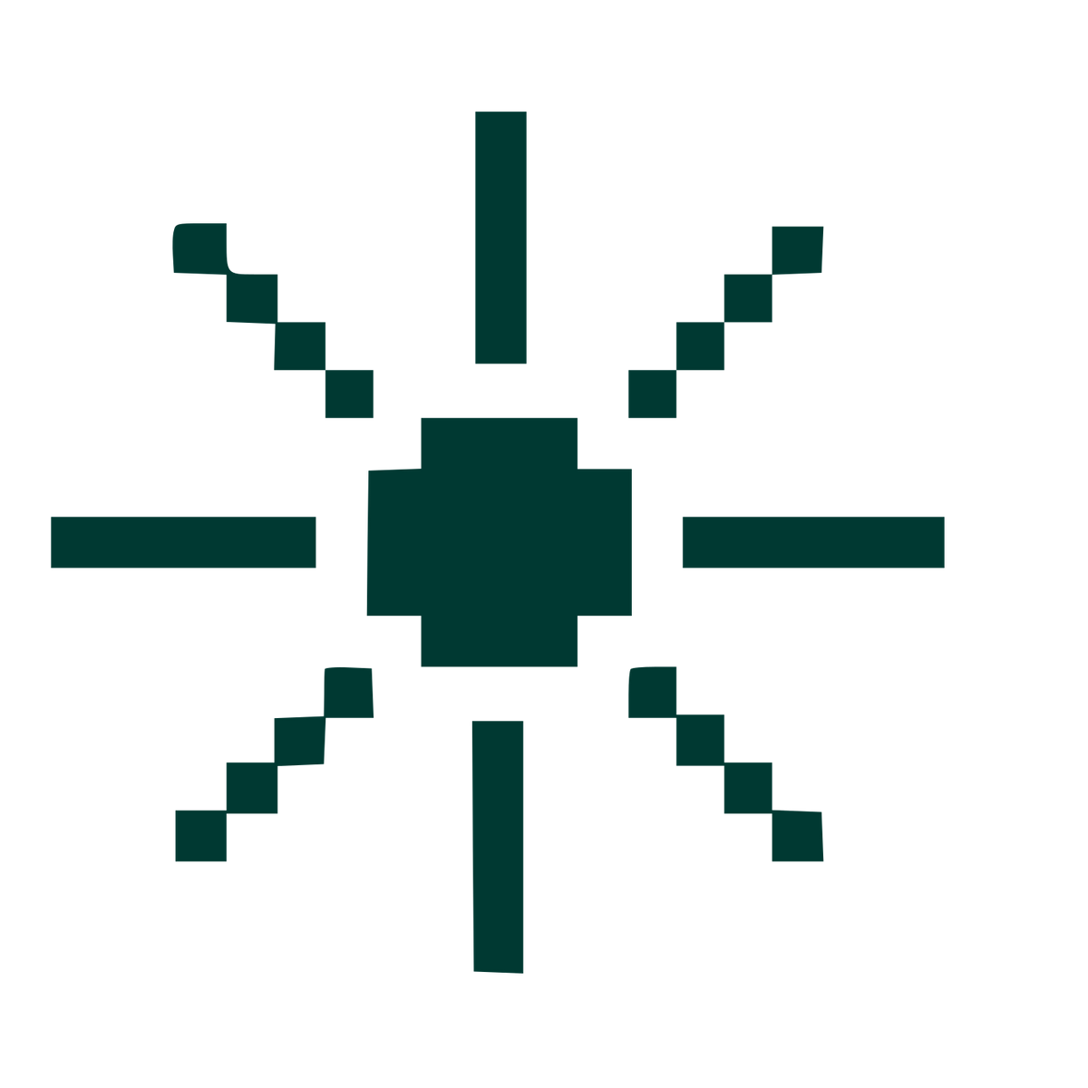 Pixel Sun Logo #003932