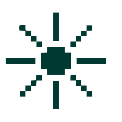 Pixel Sun Logo #003932