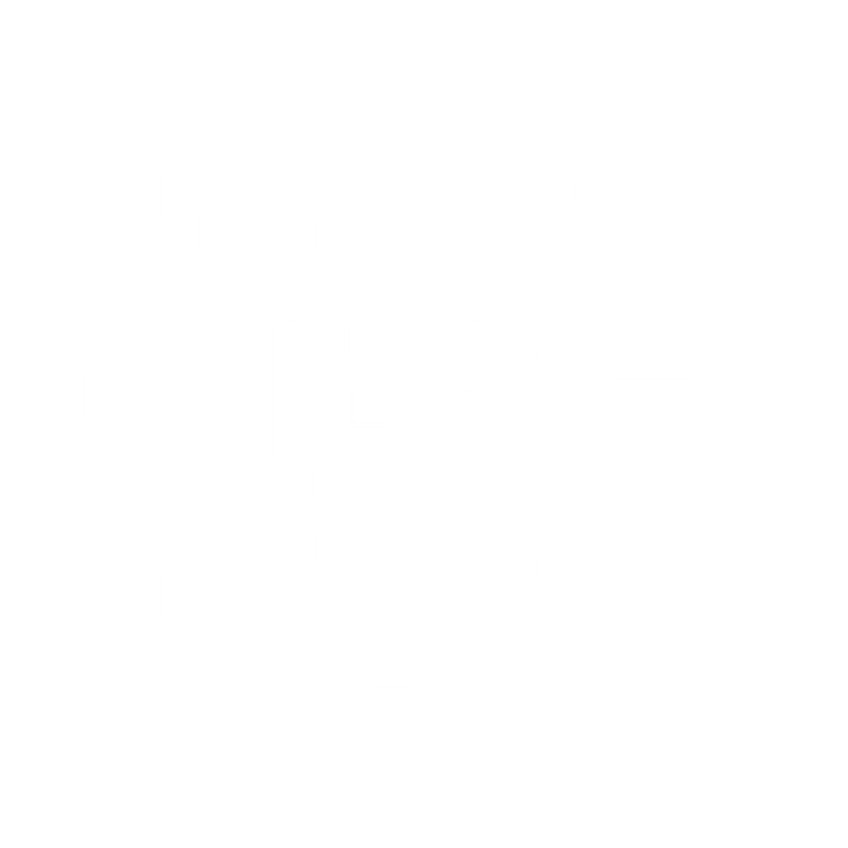 Pixel Sun Spiral Logo #ffffff