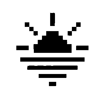 Pixel Sun Rising Logo