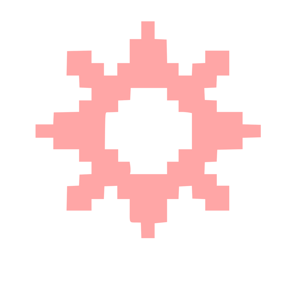 Pixel Sun Logo #ffa6a6