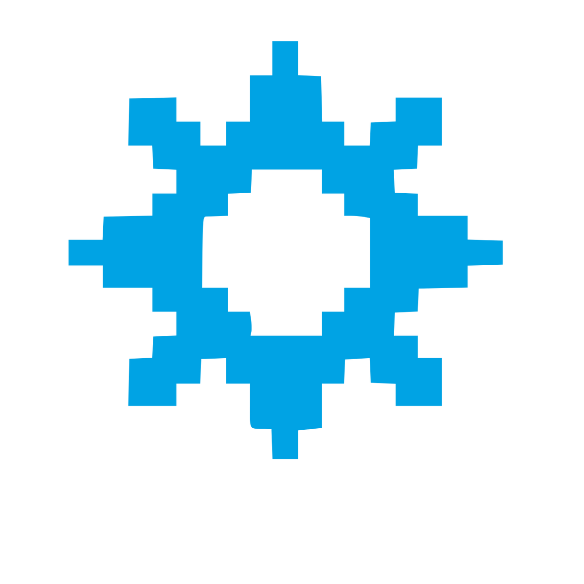 Pixel Sun Logo #00a3e4