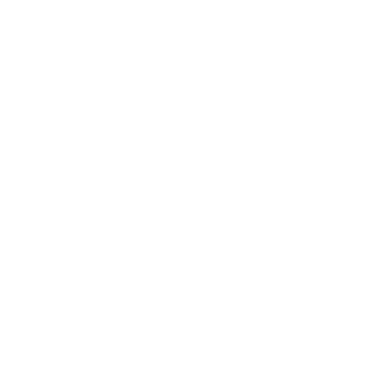 Pixel Sun Logo #ffffff