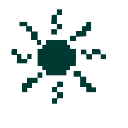 Pixel Sun Logo #003932
