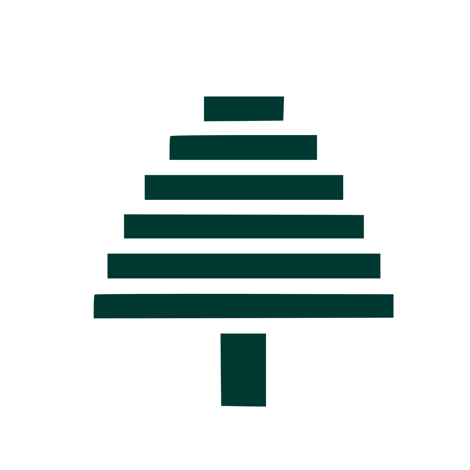 Swiss Style Tree Logo #003932