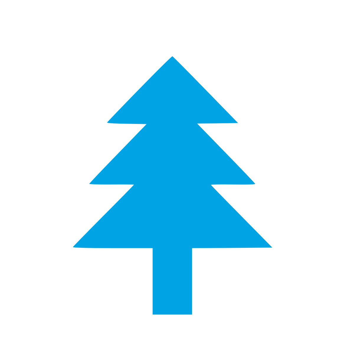Pine Tree Swiss Logo #00a3e4