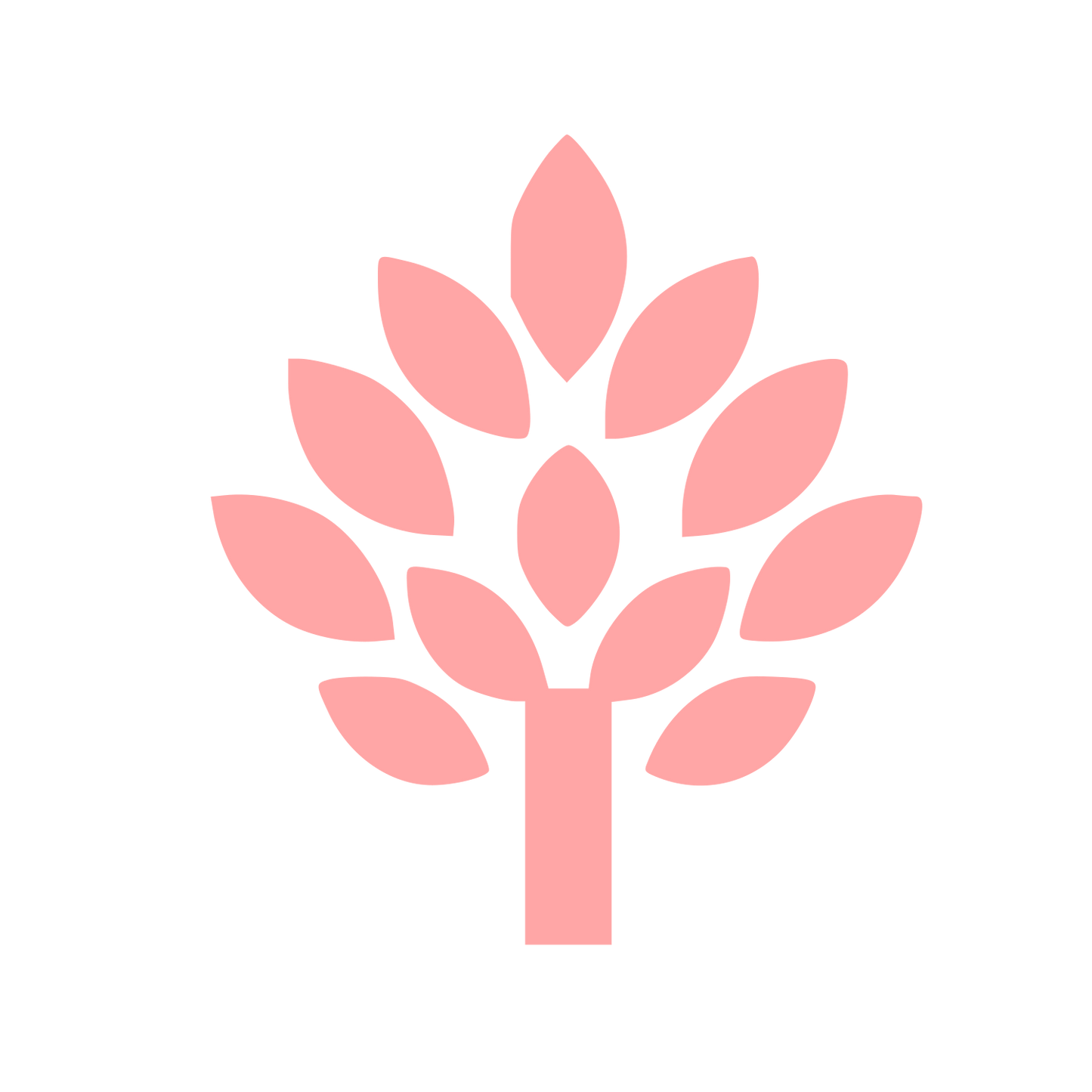 Wheat Stalk Tree Logo #ffa6a6