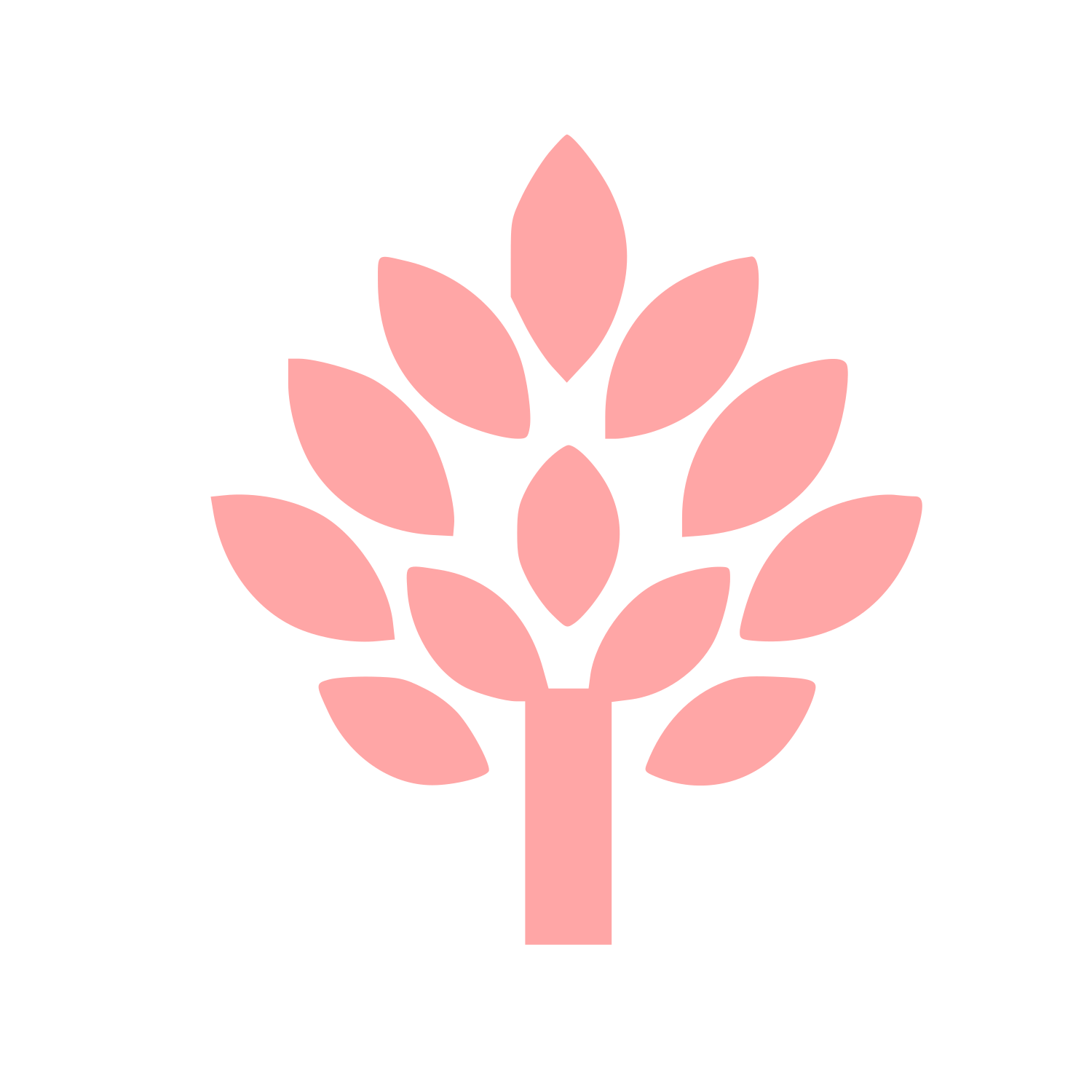 Wheat Stalk Tree Logo #ffa6a6