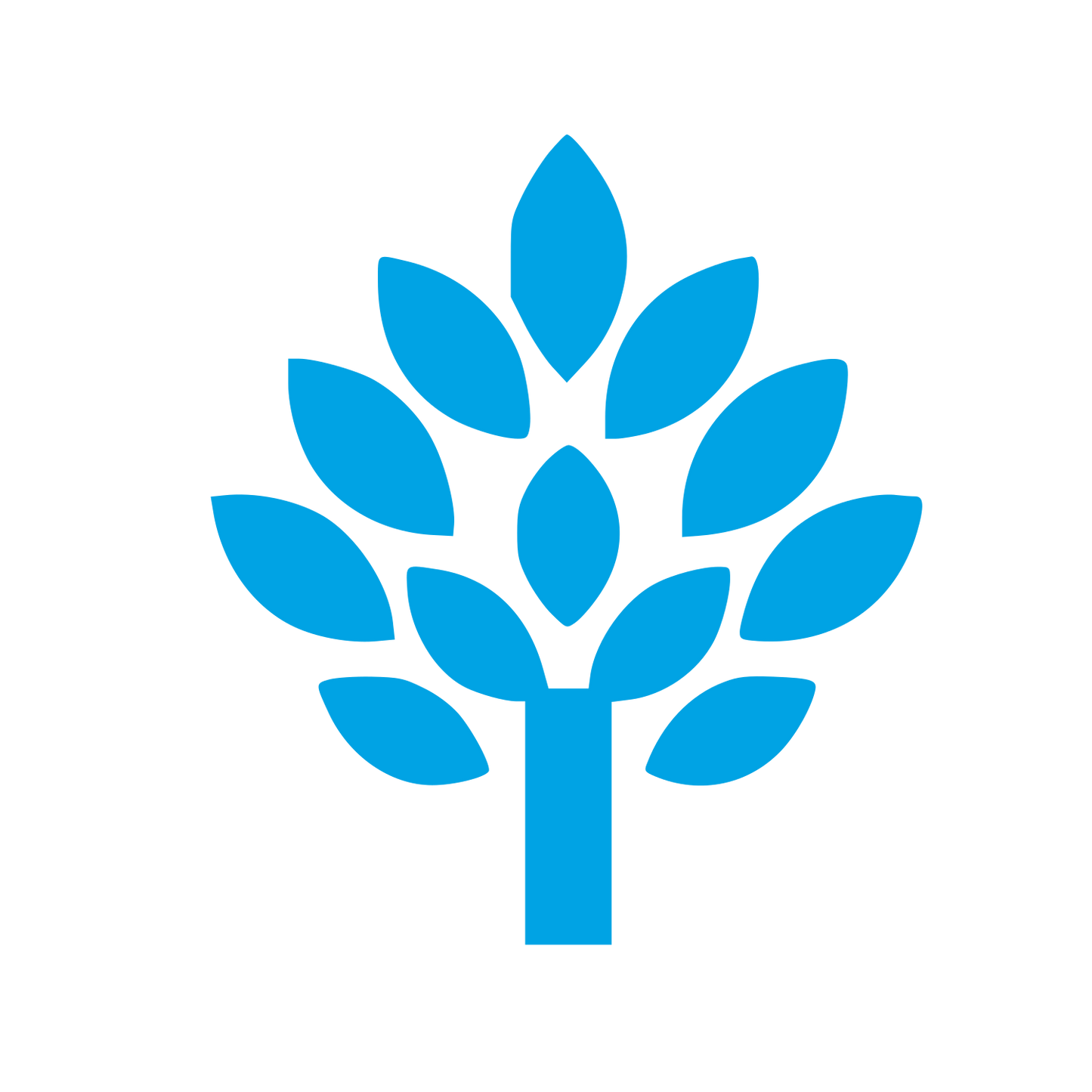 Wheat Stalk Tree Logo #00a3e4