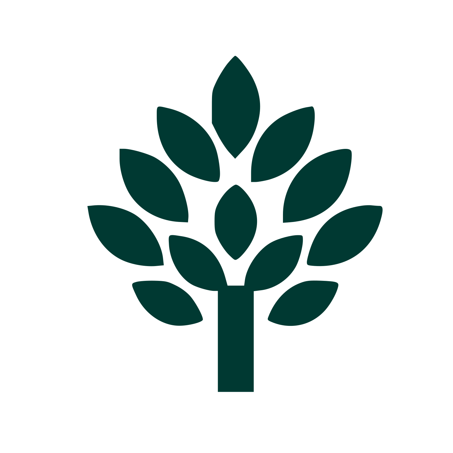Wheat Stalk Tree Logo #003932