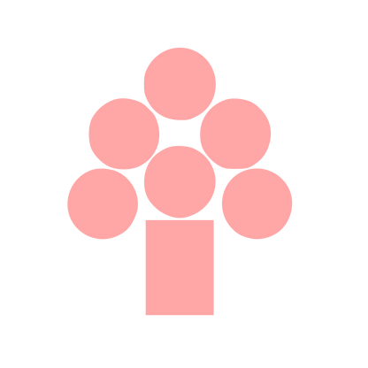 Circle Cluster Tree Logo #ffa6a6