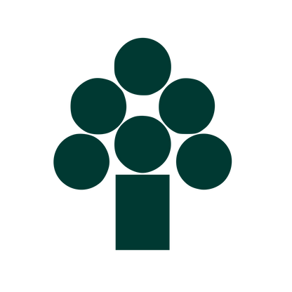 Circle Cluster Tree Logo #003932