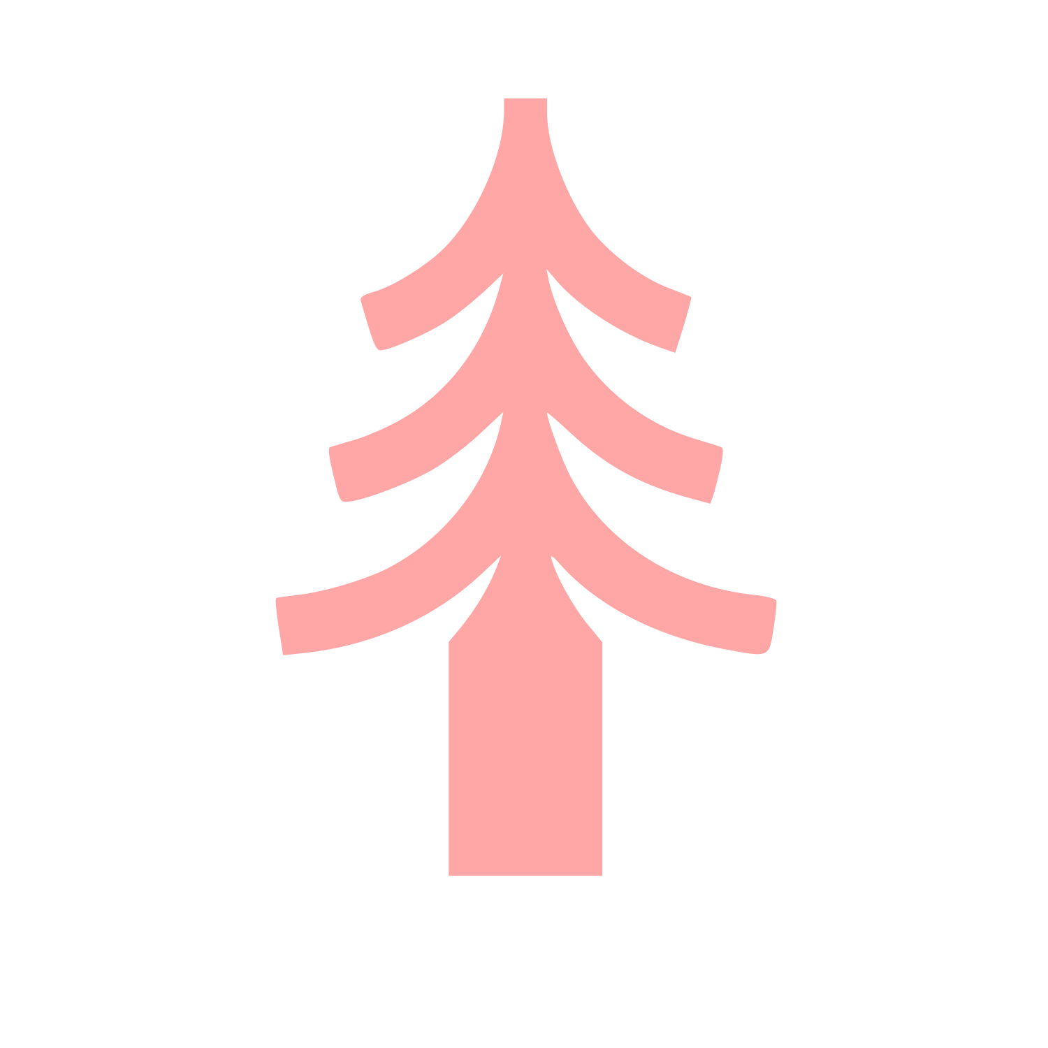 Swiss Pine Tree Logo #ffa6a6