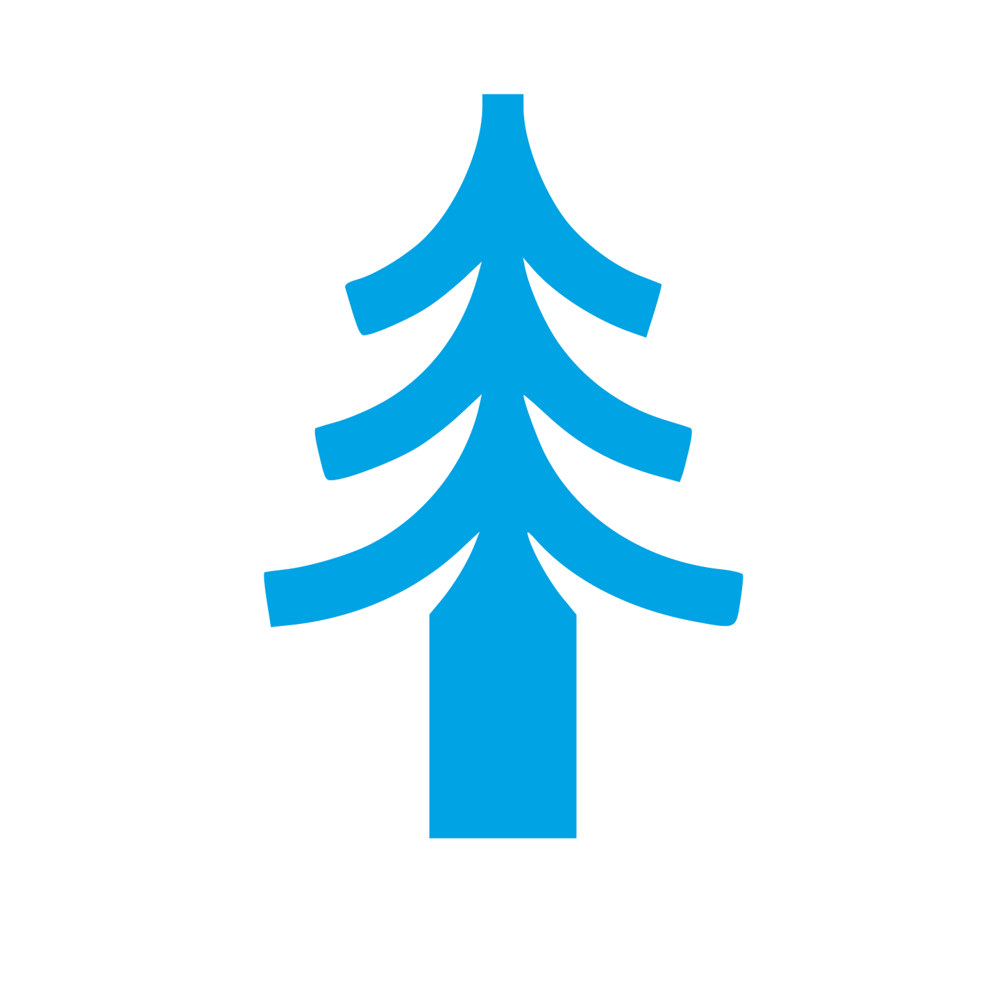 Swiss Pine Tree Logo #00a3e4
