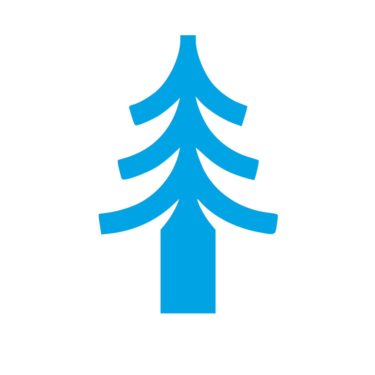 Swiss Pine Tree Logo #00a3e4